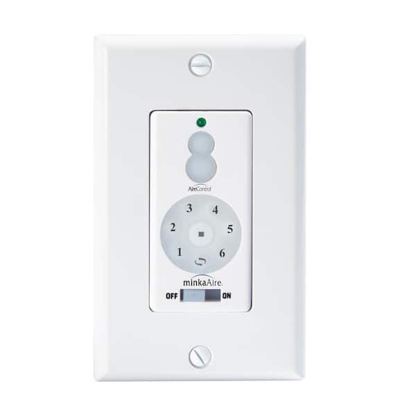 Aire-Control 6-Speed Dimmer Fan Control with Wallplate Switch, White