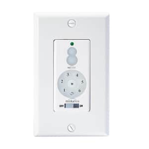 Aire-Control 6-Speed Dimmer Fan Control with Wallplate Switch, White