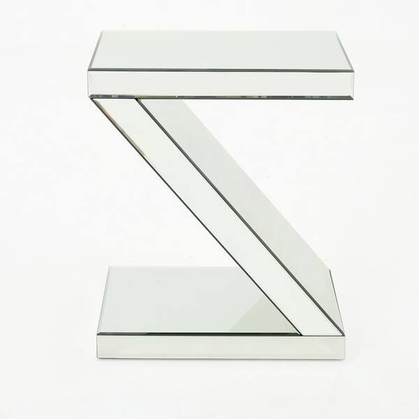 Noble House Adua 19.60 in. Mirrored Glass Side Table
