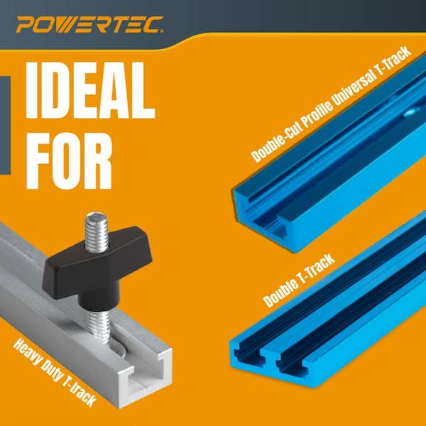 5/16-18 in. T Slot Bolts and Threaded Knobs Set with 5/8 in. Dia. x 3/16 in. H x 1/4 in. Shank T Slot Router Bit