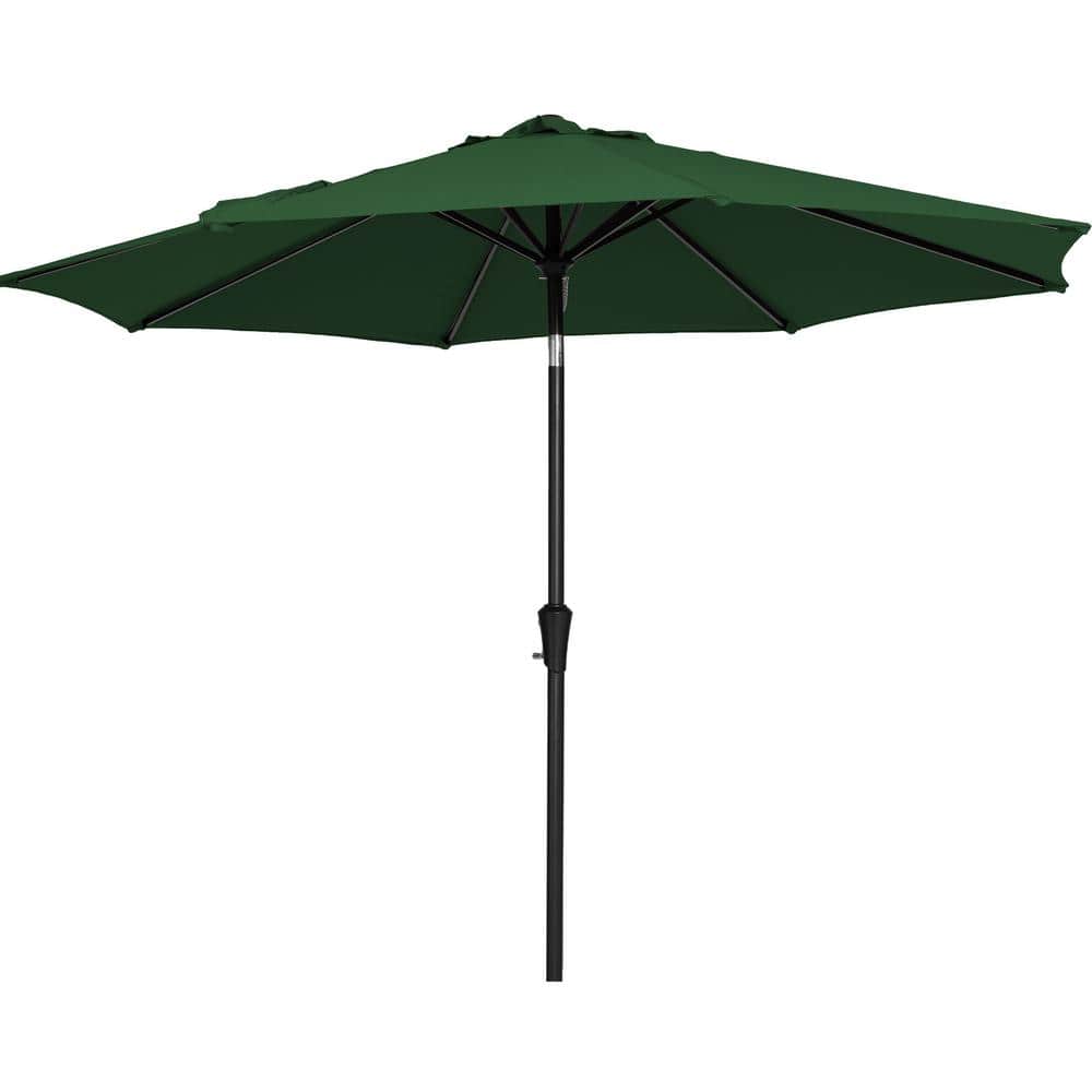10 ft. Market Patio Umbrella with Push Button Tilt and Crank in Apple Green
