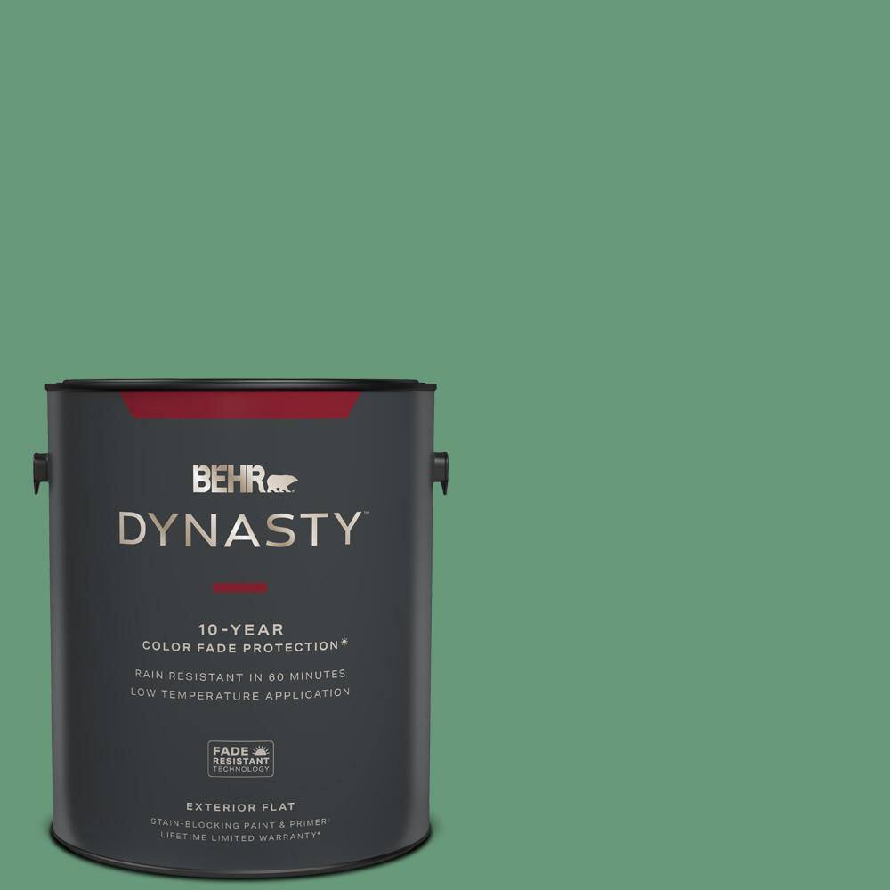 BEHR DYNASTY 1 gal. 470D5 Herbal Flat Exterior StainBlocking Paint