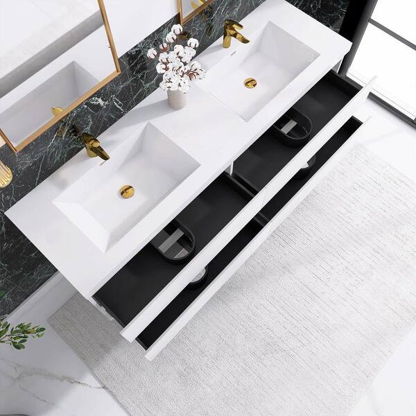 Staykiwi 70.9 in. W x 18.9 in. D x 21.7 in. H Double Sinks Wall