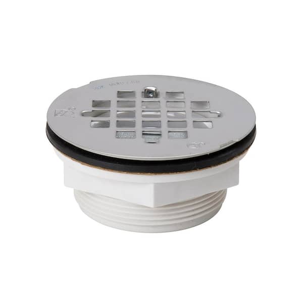 BK PRODUCTS 4.5 in. Quick Caulking Compression PVC Shower Drain with