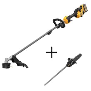 60V MAX Brushless Cordless Battery Powered Attachment Capable String Trimmer Kit & Pole Saw Attachment