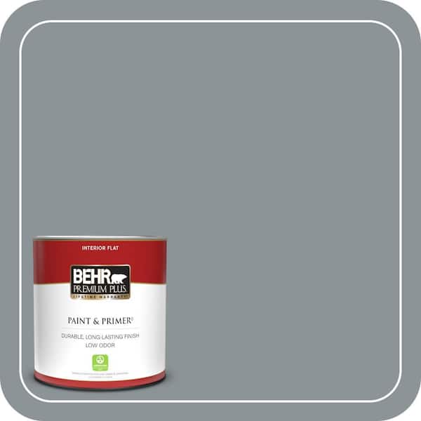 BEHR PREMIUM PLUS 1 qt. #ECC-34-2 Boulder Creek Flat Low Odor Interior Paint & Primer
