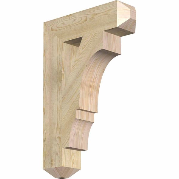 Ekena Millwork 6 in. x 36 in. x 24 in. Douglas Fir Balboa Craftsman Rough Sawn Bracket