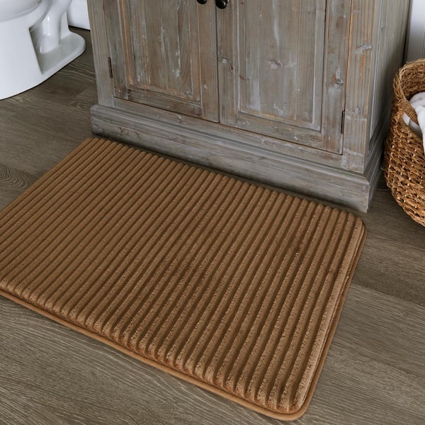 Mohawk Memory Foam Bath Rug, 18 x 27, Brown Basket 