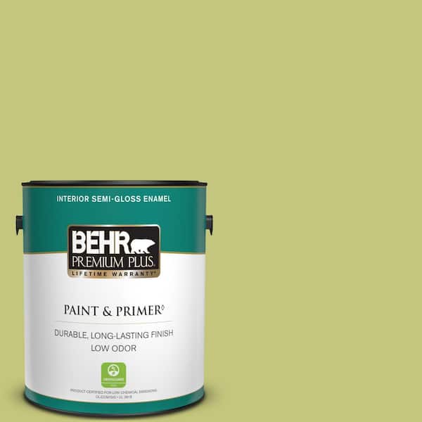 BEHR PREMIUM PLUS 1 gal. #P360-4 Soda Pop Semi-Gloss Enamel Low Odor Interior Paint & Primer