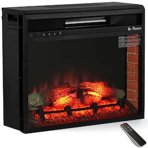 In Flames 33 in. 1500-Watt Electric in-Wall Recessed Electric Fireplace Infrared Space Heater with 7 Flame Effects