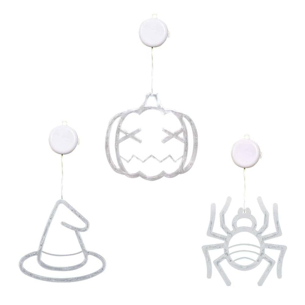 3 Pack Orange Pumpkin Purple Witch Hat Green Spider Battery String Light with Suction Cup Timer Decor price history on PriceWatchPro