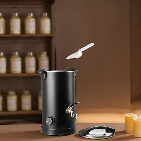 Wax Melter for Candle Making, 5.3 qt. Fast and Even Heating, with Easy Pour Spout and Temperature Control, Hourglass