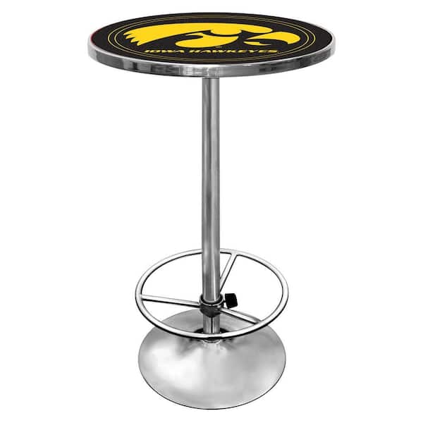 Trademark University of Iowa Chrome Pub/Bar Table