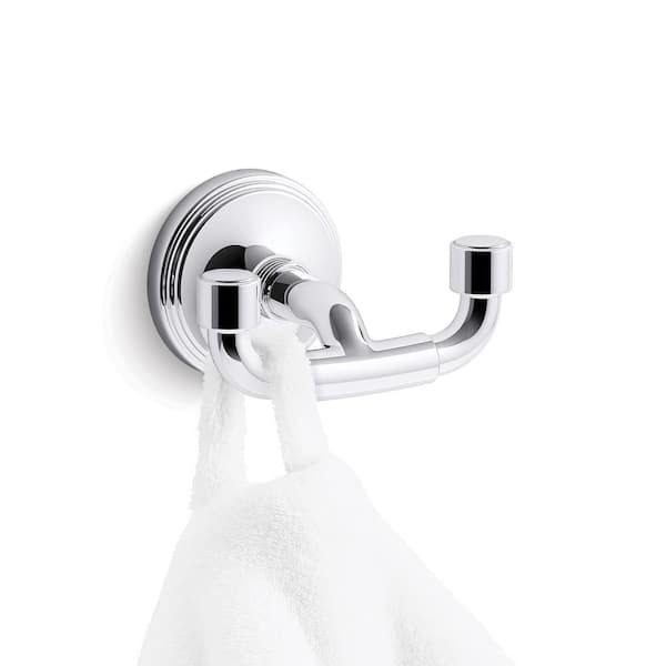 Paces Wall Mounted J-Hook Robe Hook in Polished Chrome