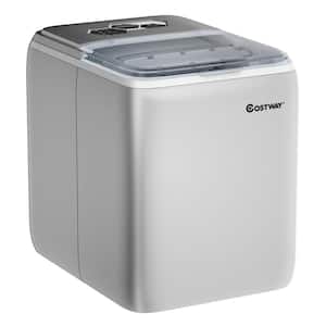 Elexnux 9.5 in. 26 lbs. Portable Countertop Ice Maker Machine for Crystal  Ice Cubes with Ice Scoop in Stainless Steel N7KN220718001 - The Home Depot