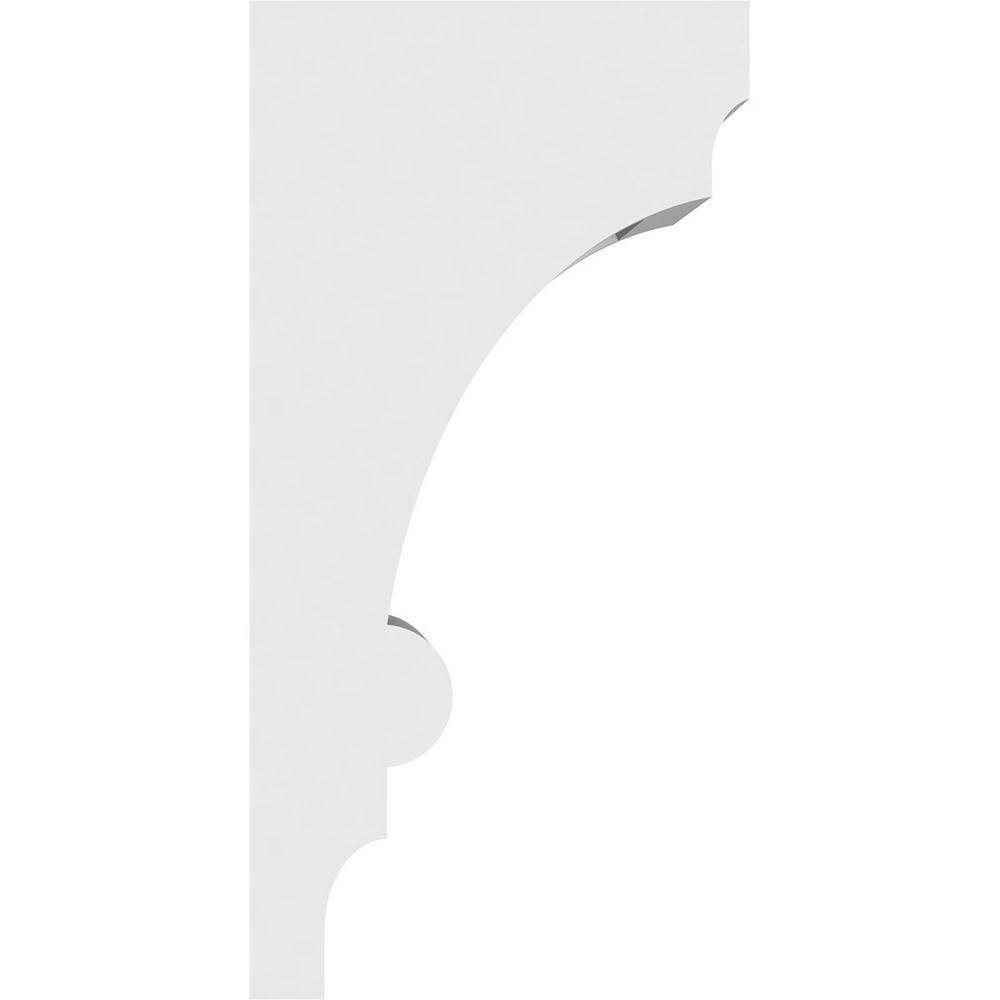 White 8" Architectural Grade PVC Decorative Corbel