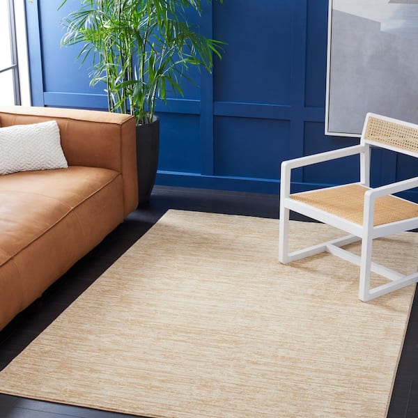 Vision 5 ft. x 8 ft. Beige Solid Color Area Rug