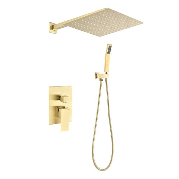 Tahanbath 2-Handle Claw Foot Tub Faucet with Hand Shower in. Gold