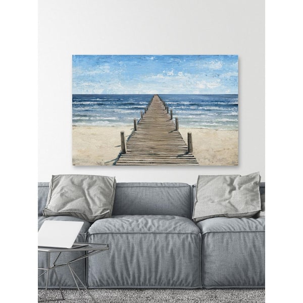 Long Pier to The Ocean' Painting Print on Wrapped Canvas - 60 x 40