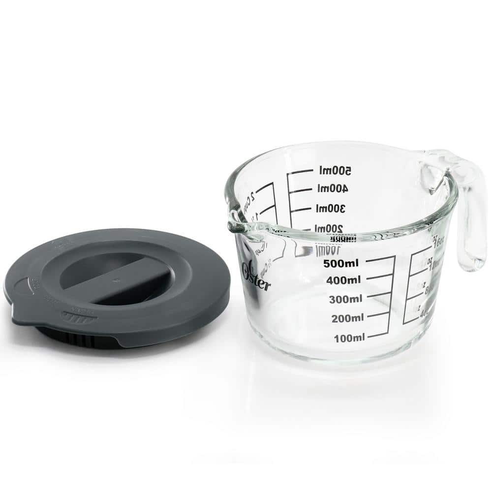 Coolidge 16 oz. Glass Measuring Cup with Lid in Gray - Thumbnail 4