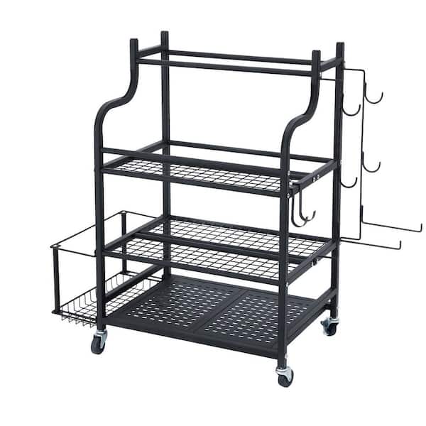 Yoga Mat Storage Rack, 160 lb. Home Gym Workout Equipment Organizer, Powder Coated Finish Yoga Mat Holder with Hooks