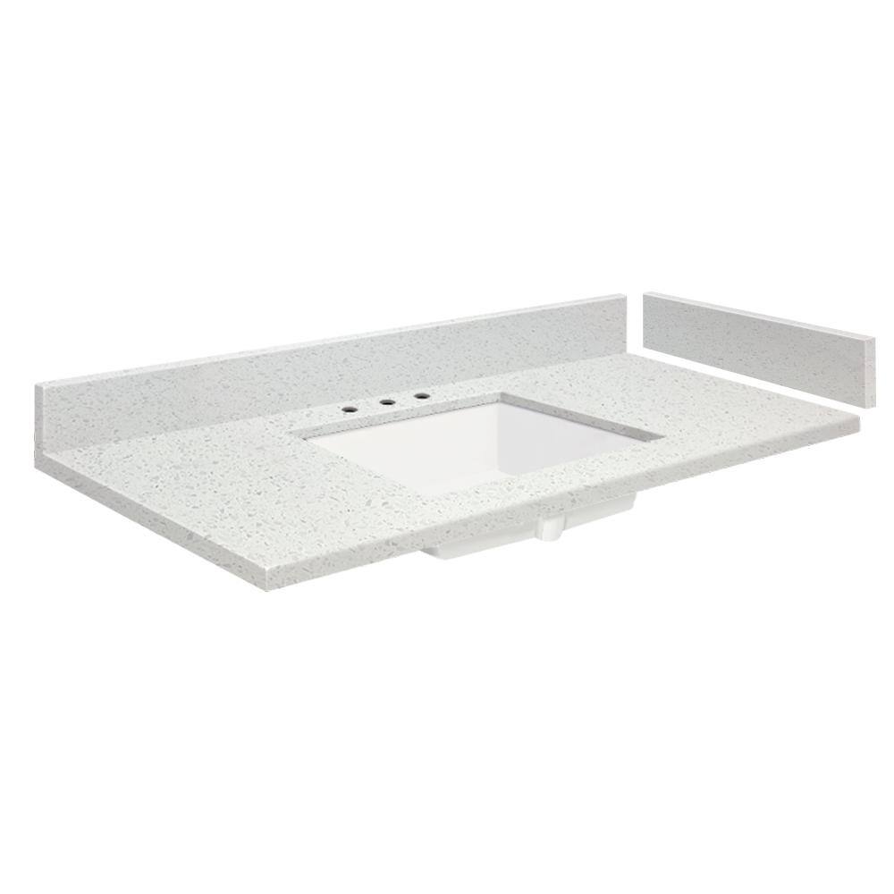 33.5 in. W x 22.25 in. D Quartz Vanity Top in Milan White with Widespread price history on PriceWatchPro