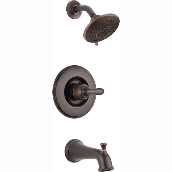 Delta Linden 1-Handle 1-Spray Tub and Shower Faucet Trim Kit in Venetian Bronze (Valve Not Included)
