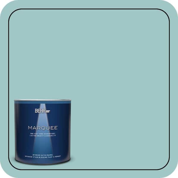 BEHR MARQUEE 1 qt. Home Decorators Collection #HDC-SP16-08 Blue Bell Satin Enamel Interior Paint & Primer
