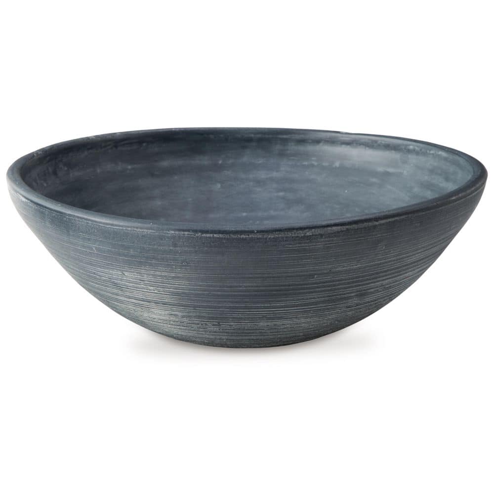 Distressed Blue Terra Cotta Decorative Bowl, 16"
