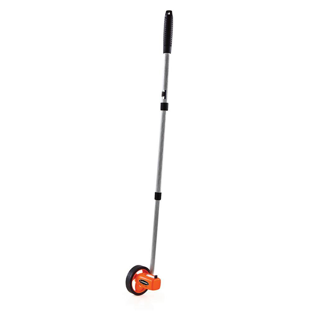 Keson 4 in. Metal Measuring Wheel with Telescoping Handle Measures in feet and 10ths (5 Digit