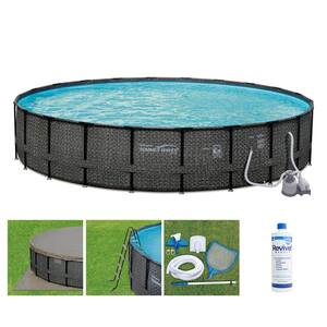 P4A024521 24 ft. x 52 in. Above Ground Round Frame Swimming Pool Set