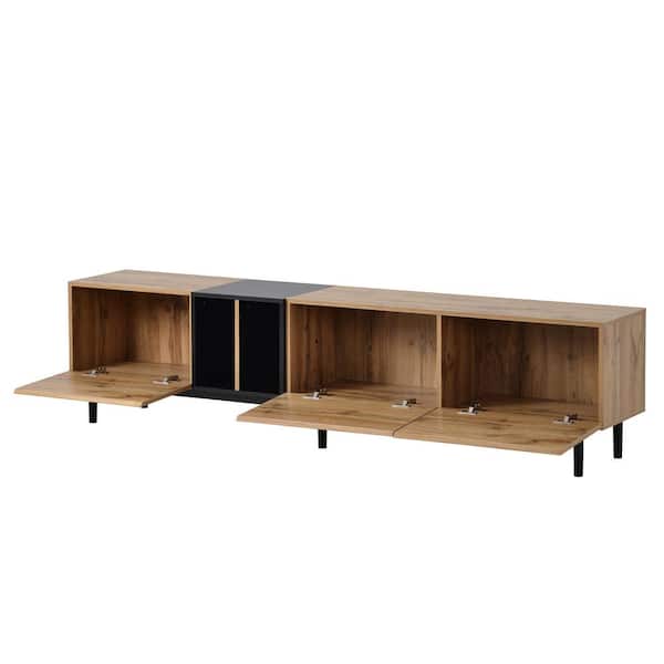 Unbranded 76.8 in. W x 15 in. D x 18.9 in. H Brown Bathroom Linen Cabinet