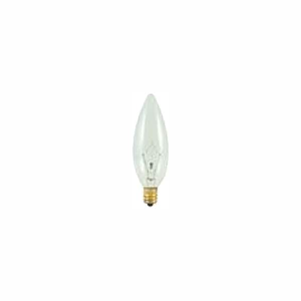 25-Watt Warm White Light B10 (E12) Candelabra Screw Base Dimmable Clear Incandescent Light Bulb, 2700K (50-Pack)