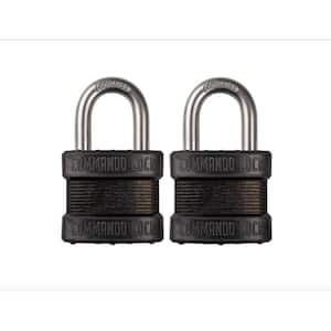 Blackout High Security 1-3/4 in. Keyed Padlock Outdoor Weather Resistant Military-Grade W 1-1/8in. Shackle (2-Pack)