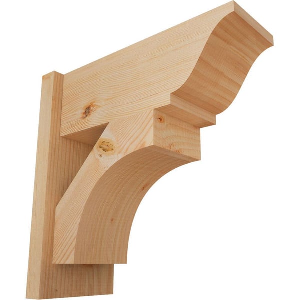 Ekena Millwork 8 in. x 18 in. x 18 in. Westlake Traditional Smooth Douglas Fir Outlooker