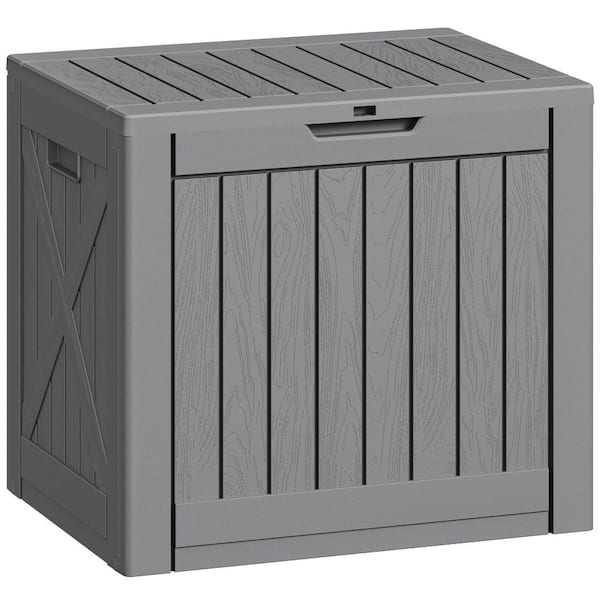 40 Gal. Lockable Resin Outdoor Deck Box for Package Delivery, Gray