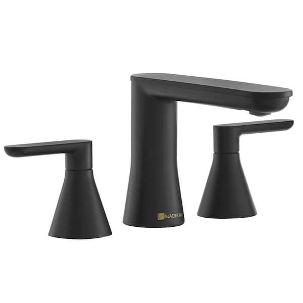 Glacier Bay Chianti 8 in. Widespread 2-Handle Bathroom Faucet in Matte Black