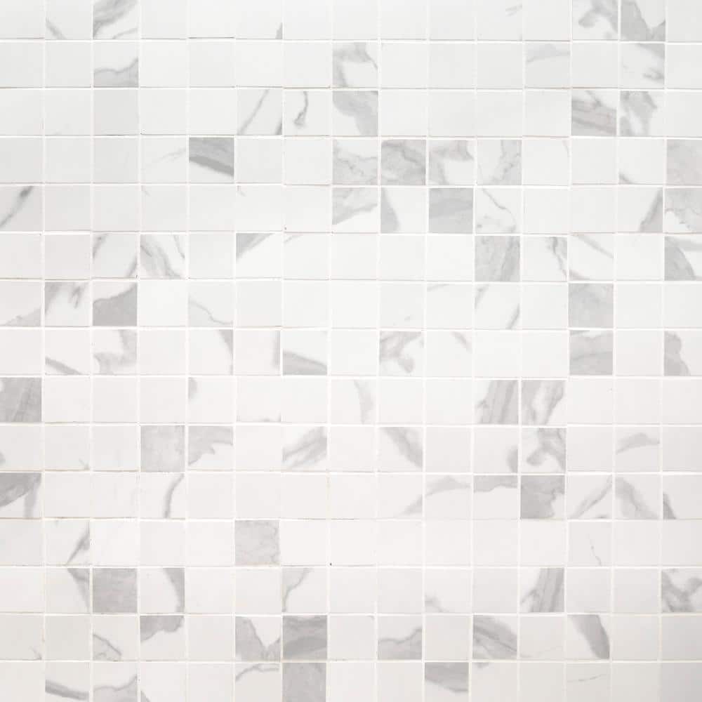Ader Tegal 2 in. 12 in. x 12 in. x 0.39 in. Polished Porcelain Mesh-Mounted Mosaic Floor and Wall Tile (8 sq. ft./Case) price history on PriceWatchPro