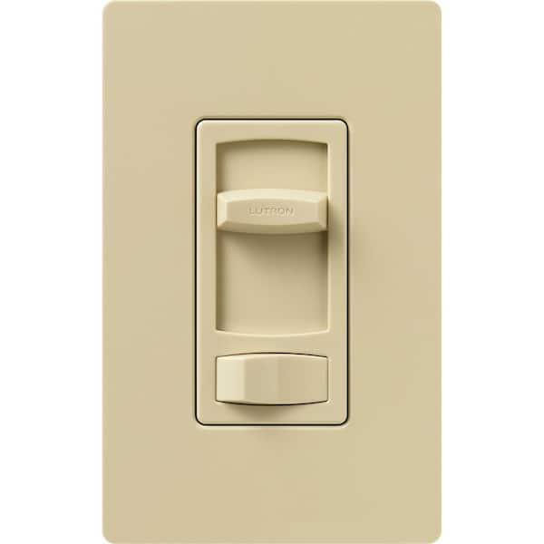 Lutron Skylark Contour Eco-Dim Dimmer Switch for Incandescent Bulbs, 600-Watt/3-Way, Ivory (CT-603PG-IV)