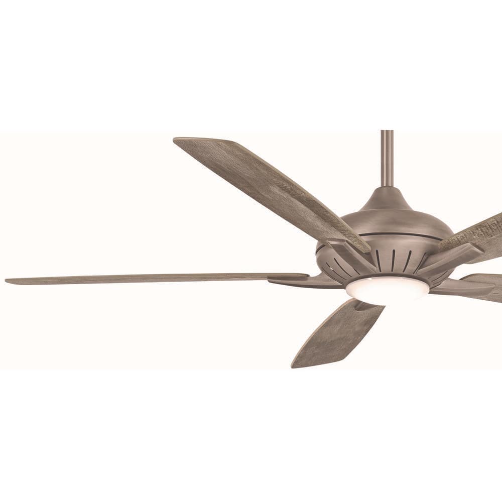 60" Burnished Nickel and Savannah Gray Smart Ceiling Fan with LED Light