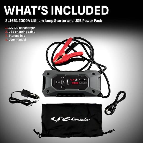 Schumacher 2000 Amp Rugged Lithium Jump Starter