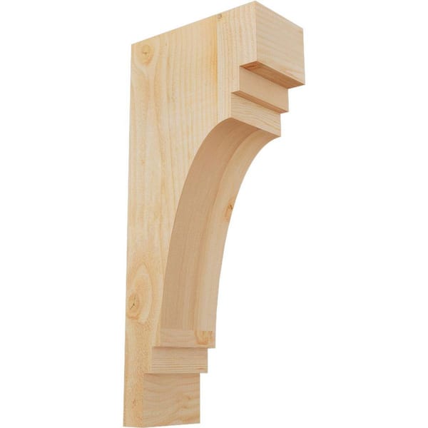 6 in. x 12 in. x 28 in. Douglas Fir Pescadero Rough Sawn Corbel