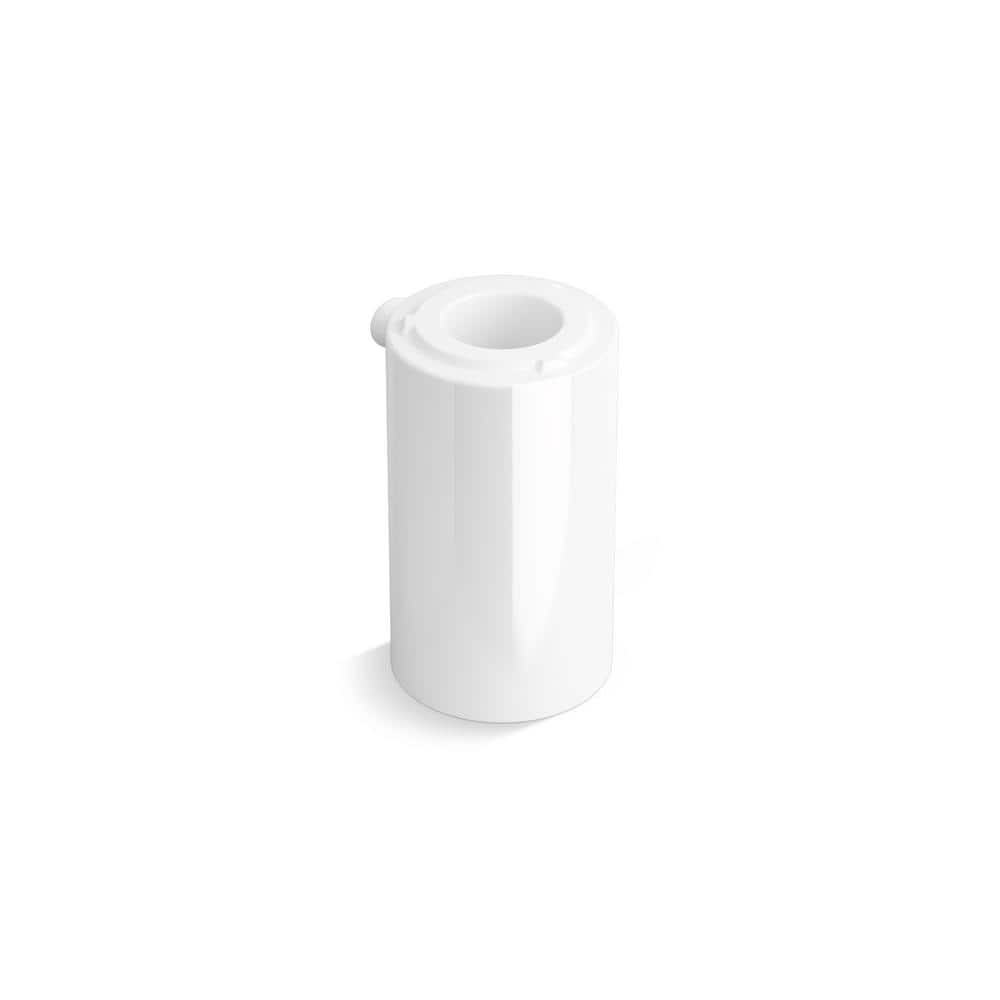 Veil White Gloss Round Fire Clay Pedestal Sink