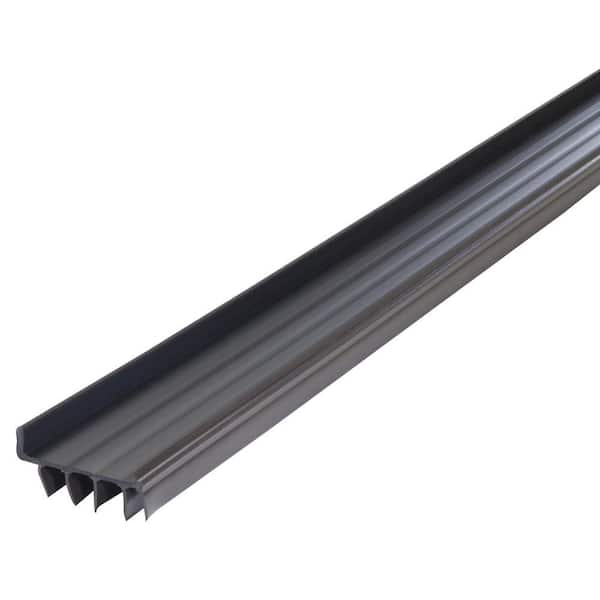 1 in. x 36 in. Brown Vinyl Concealed Screw/Nail-on Door Bottom Weatherstripping