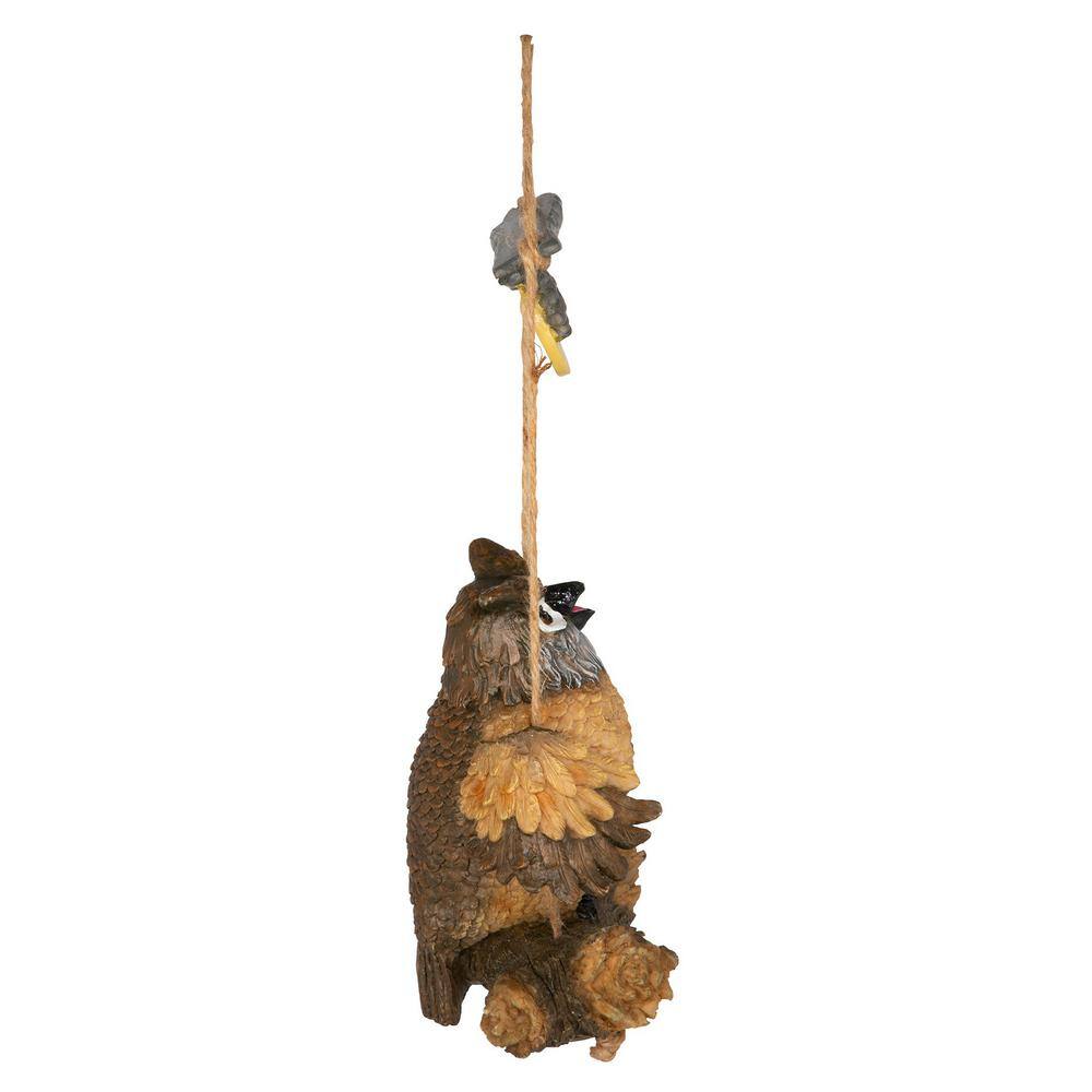 Howie the Hoot Owl Swinging Resin Sculpture for Halloween