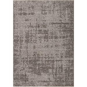 Vance Brown/Ivory 1 ft. x 1 ft. Modern Abstract Sample Area Rug