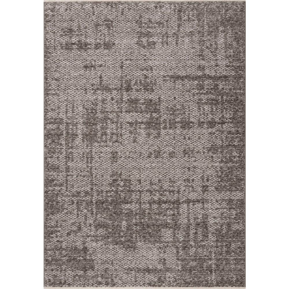 Taupe Dove Rectangular Easy-Care Viscose Area Rug