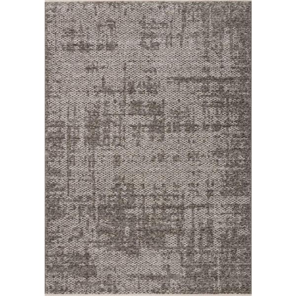 LOLOI II Vance Brown/Ivory 12 ft. x 16 ft. Modern Abstract Area Rug