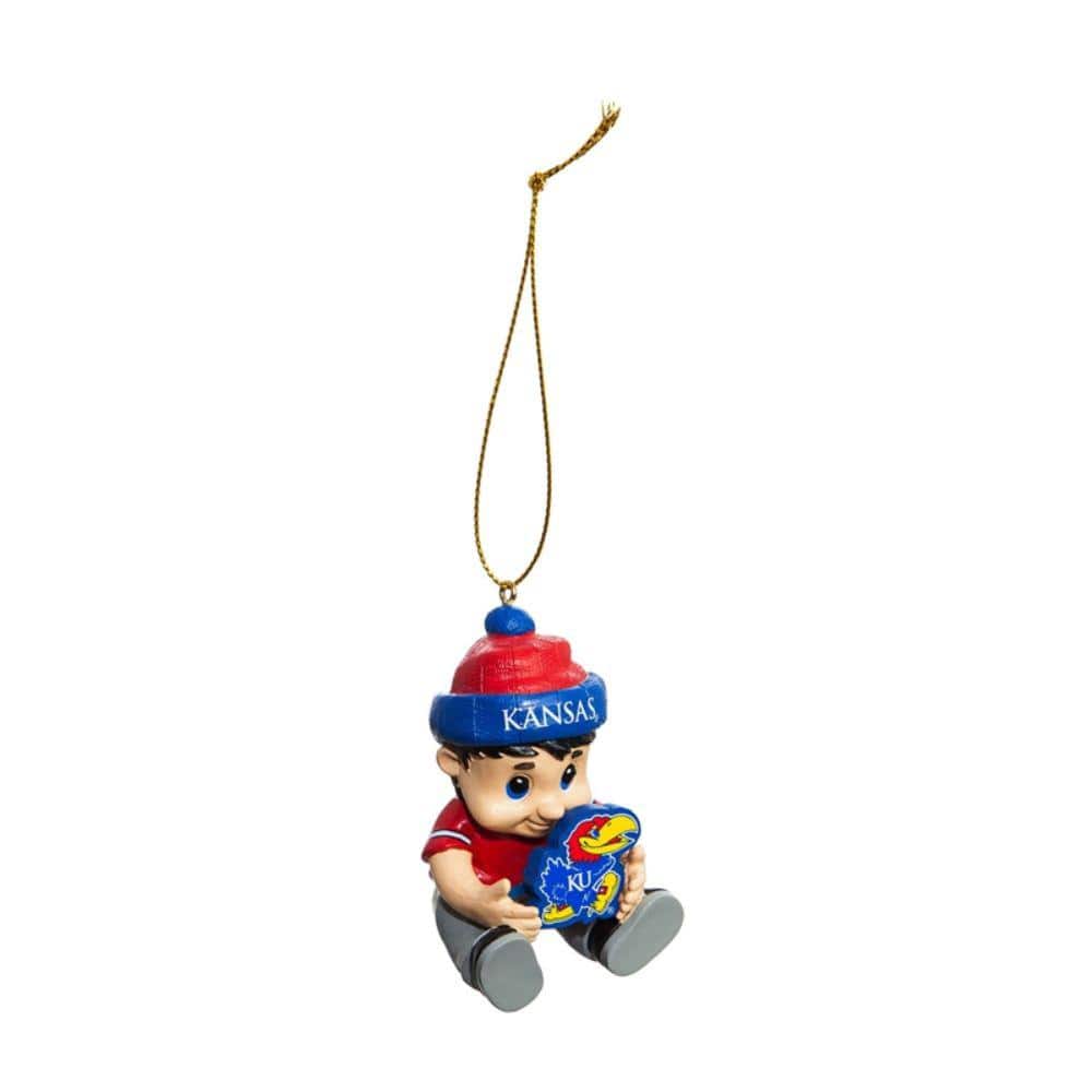 case of 72 Team Sports America University of Kansas 2 in. NCAA New Lil Fan Christmas Ornament