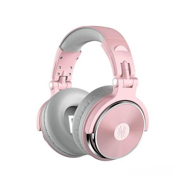 Over Ear 50 mm Driver Wired Studio DJ Headphones Headset, Pink